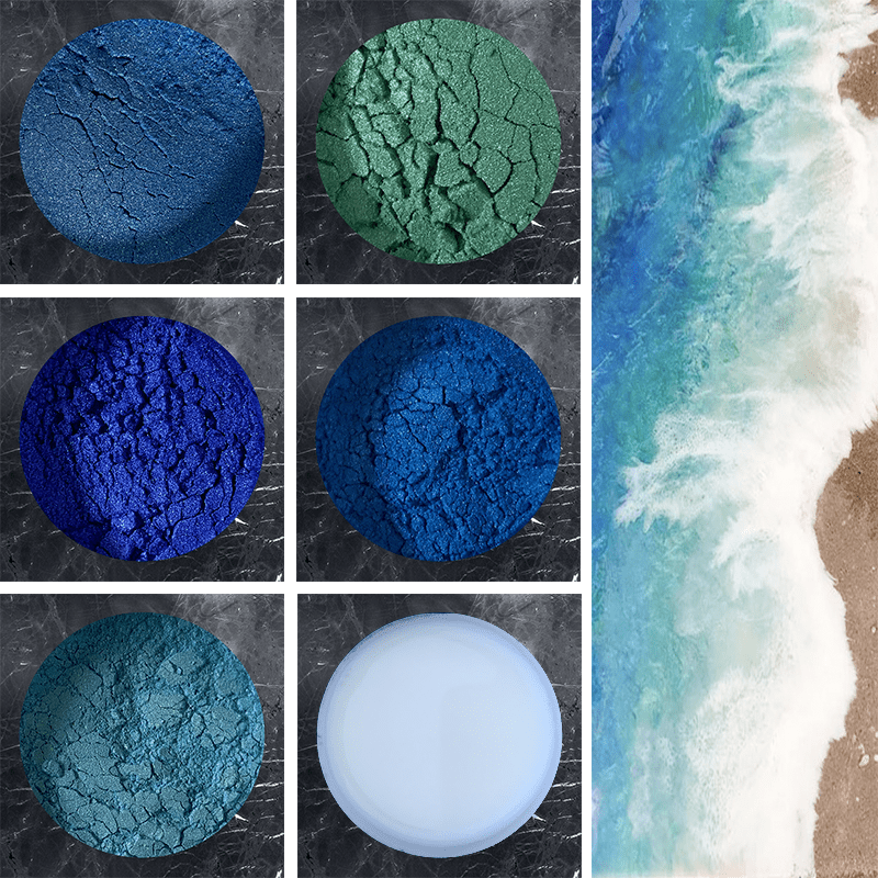 Solid Color Epoxy Pigment Cerulean Blue